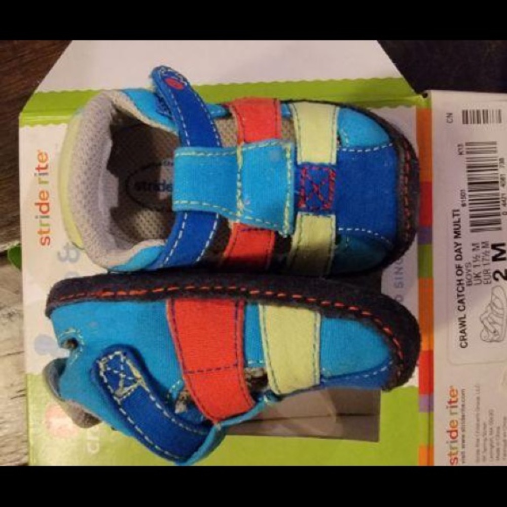 Stride Rite Crawler - “Catch of the Day” crib shoe